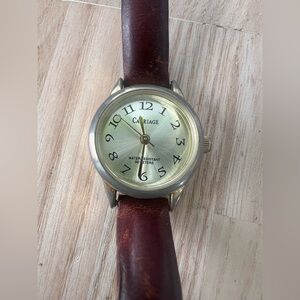 Carriage by Timex ladies gold town brown leather watch NEW BATTERY